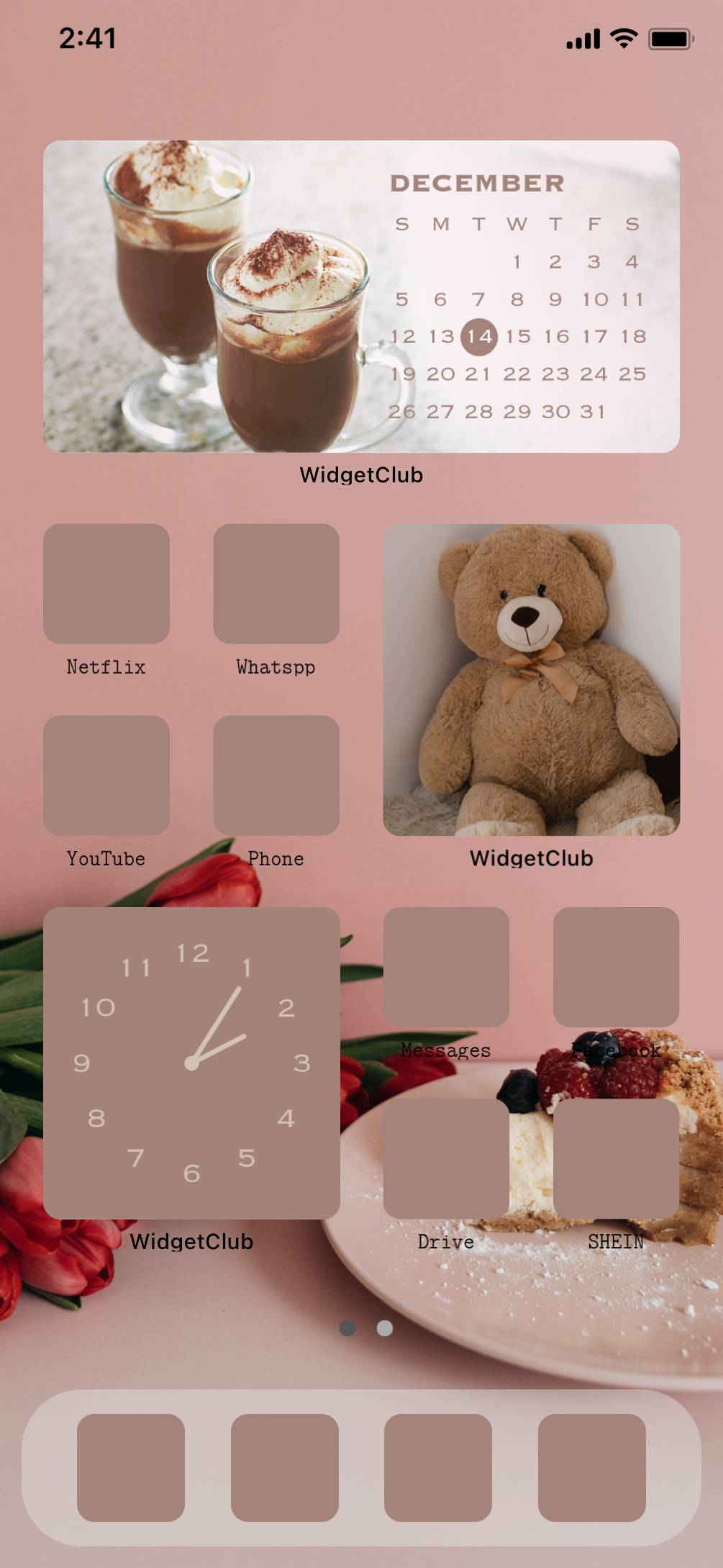 Chocolate valentine teddy bear Home Screen ホーム画面カスタマイズ