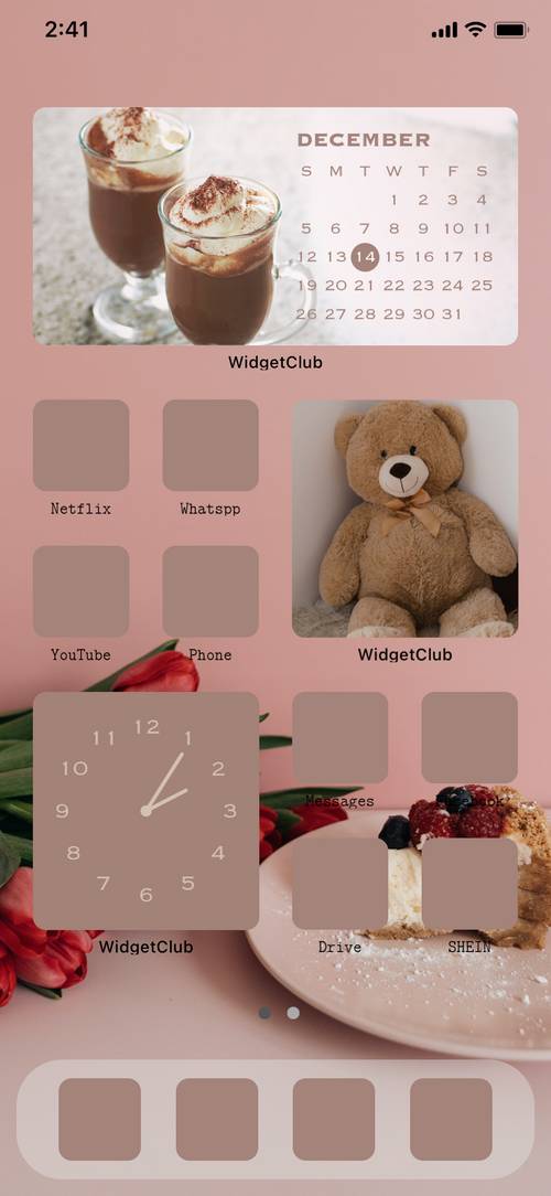 Chocolate valentine teddy bear Home Screen 홈 화면 아이디어