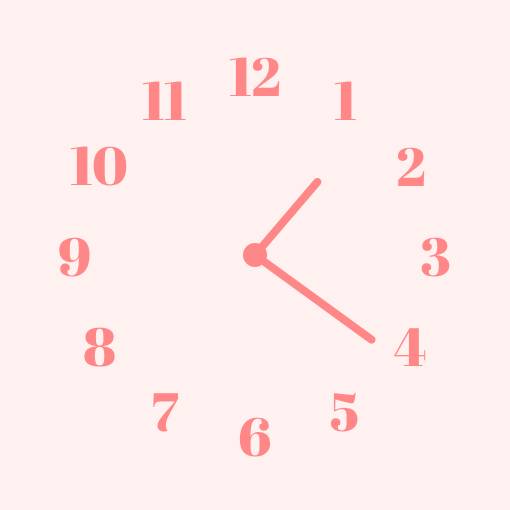 pastel pink clock widget💗 Zegar Pomysły na widżety[9GSwKhVTCjQ8lYALPEGv]