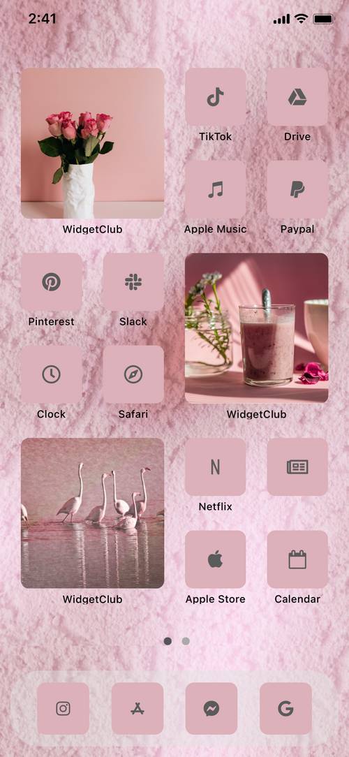 Pink framingo home screen theme Hjemmeskærmsideer[efhS2BQJvgvz9tMCUVDF]