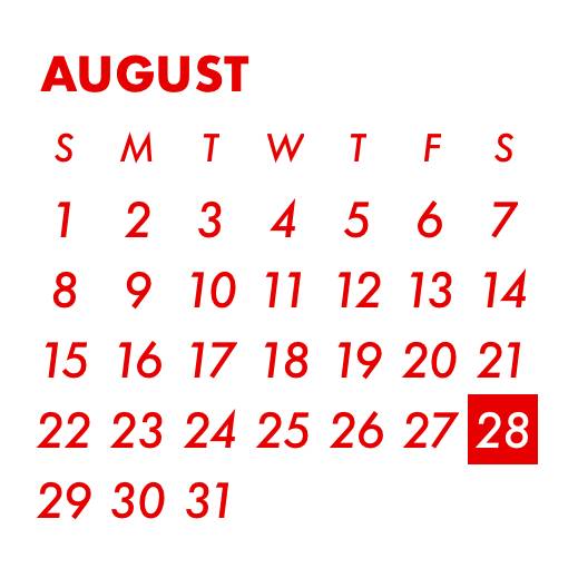 赤いカレンダー Календар Ідеї для віджетів[hYeVSKtCncdGTaY3kRtc]