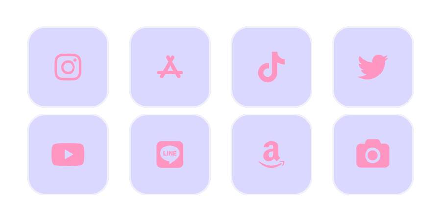Pastel purple pink iconpackアプリアイコン[cHgIMBDlpGTfPOctMBDX]