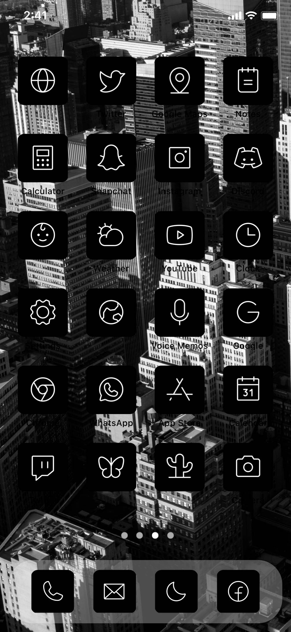 Cool black city home screenأفكار الشاشة الرئيسية[7S2Gpy9yc6VahvESImXG]