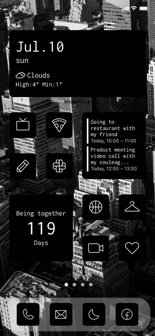  Cool black city home screen Idea Skrin Utama[7S2Gpy9yc6VahvESImXG]