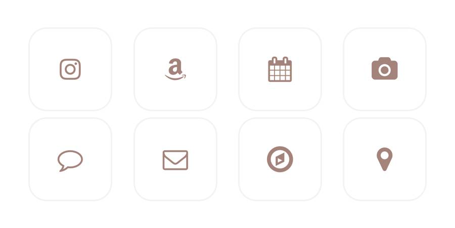 Beige small icons App Icon Pack