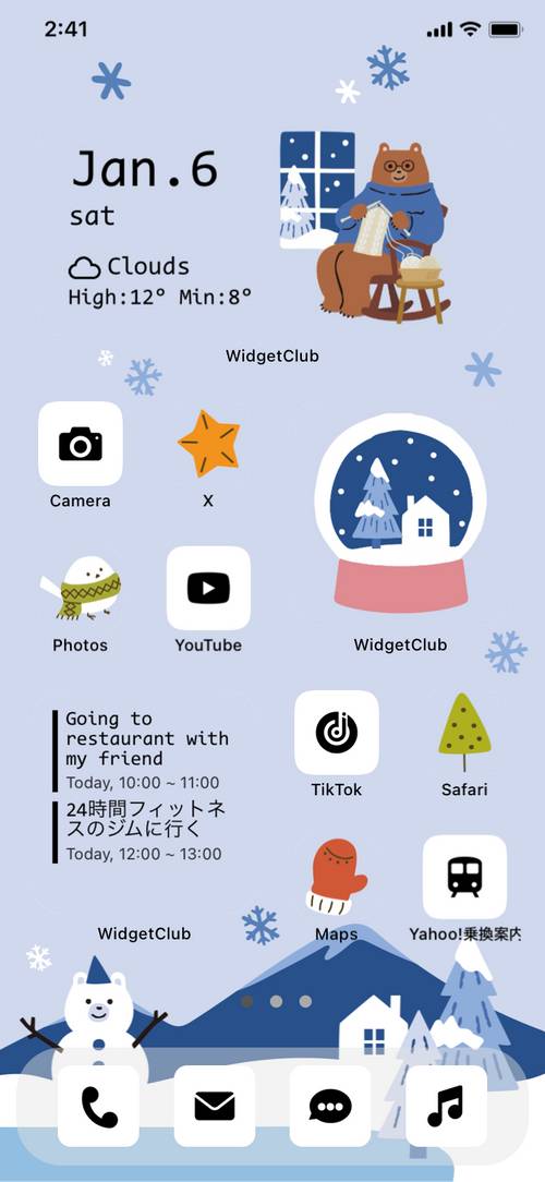 bear x snow winter cute blue home screen Home Screen ideas[pHRIRNBQFlf23pQYTixc]