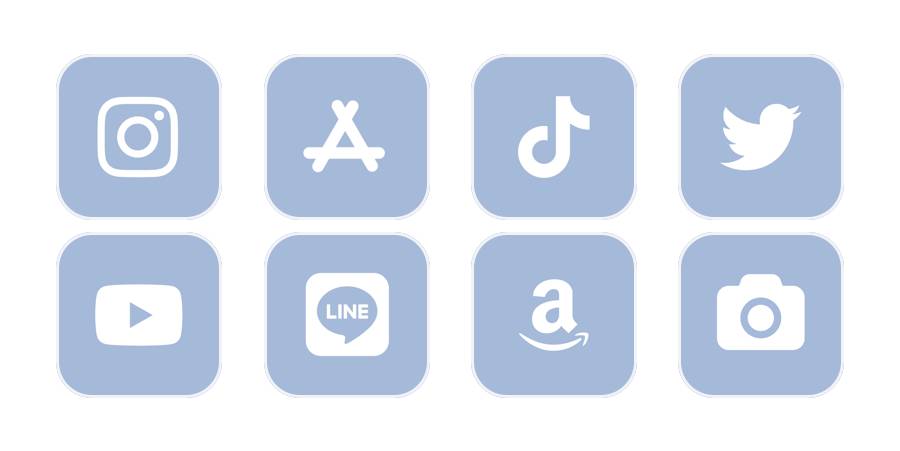 Blue white iconpack Pacchetto icone app[eFSsAJlxvrSnn1gPkFdj]