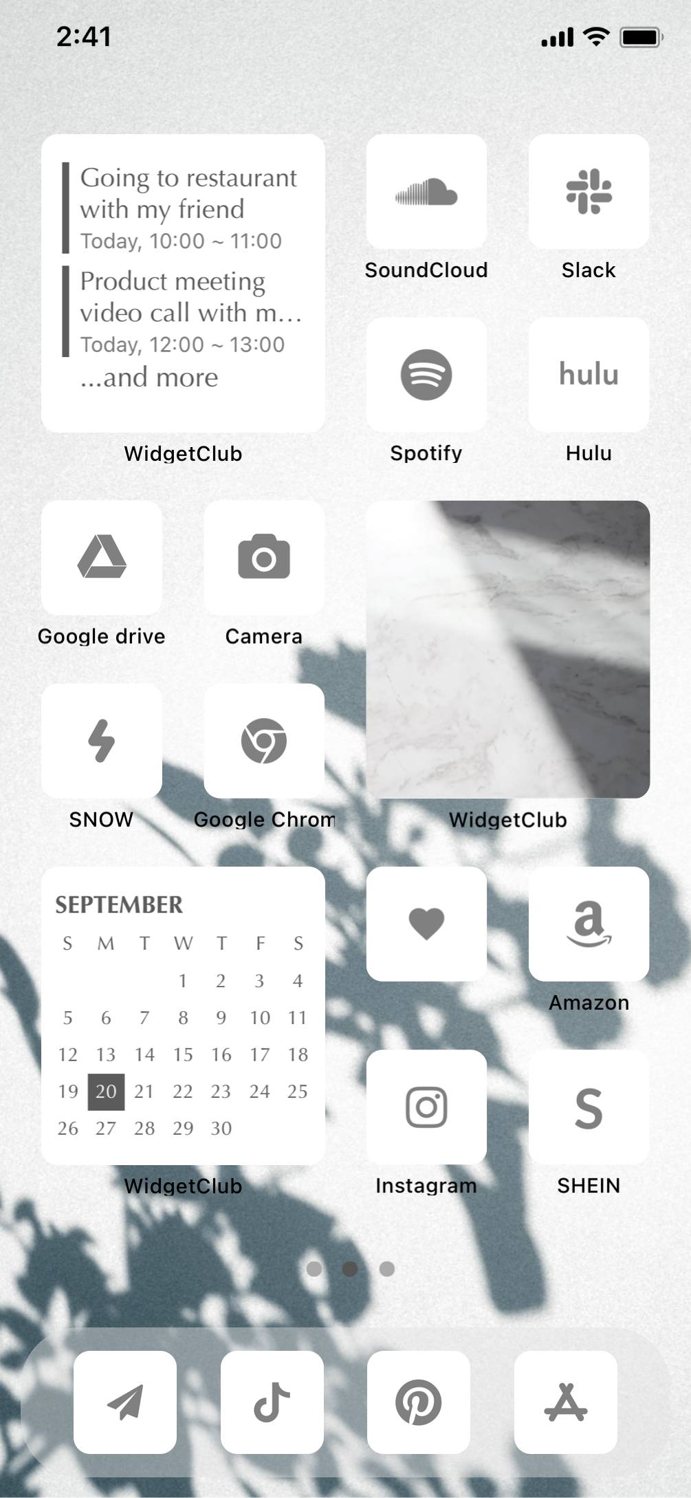 Simple gray fade templeteHome Screen ideas