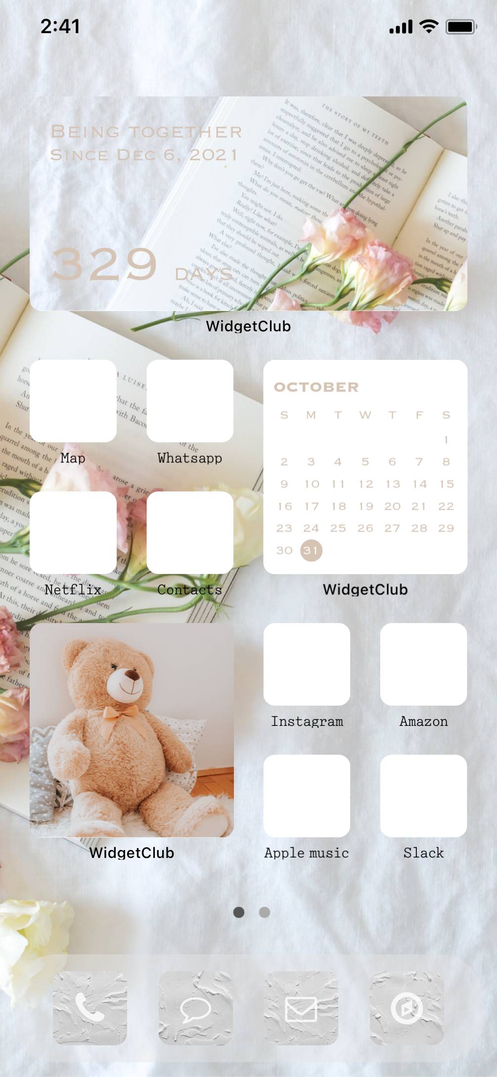 Cotton white home screen theme ホーム画面カスタマイズ[OuUC3D18uubntxcYo5dN]