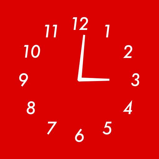 Red cool clock🕒🟥 Horloge Idées de widgets[UnHsf5AvtDEH5Tg6s9Zw]