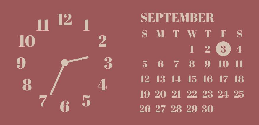 autumn clock red brown Clock Widget ideas[kQjOdCqX9KyImSkftyJQ]