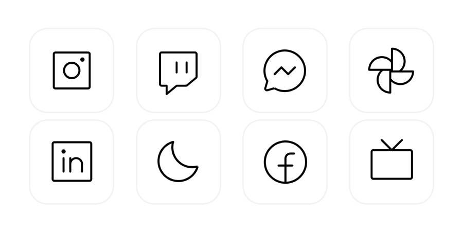 simple white icon pack Pakiet ikon aplikacji[PDUXQZ4TwKGUlUCGe1HL]