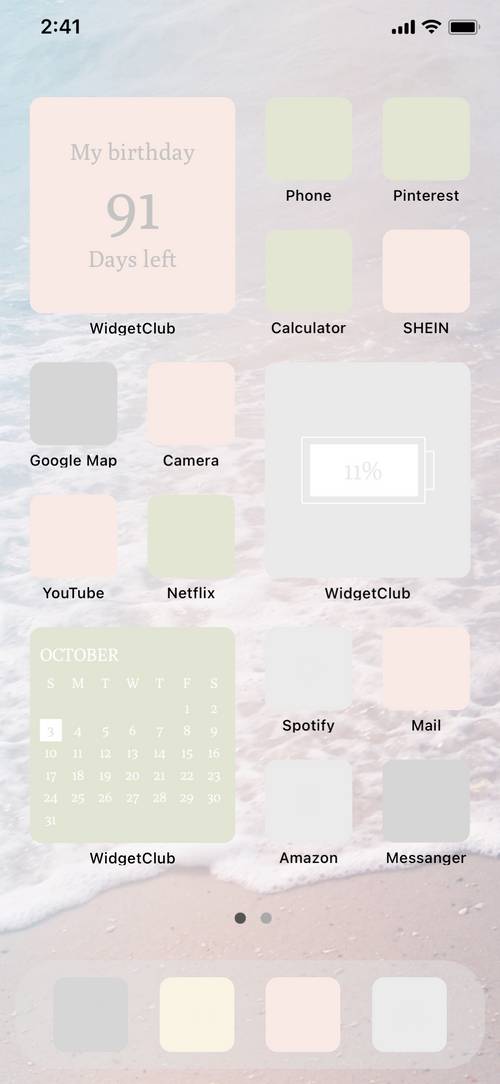 Pale color template Идеје за почетни екран[JBCBnvxFypyqR4kcJKBK]