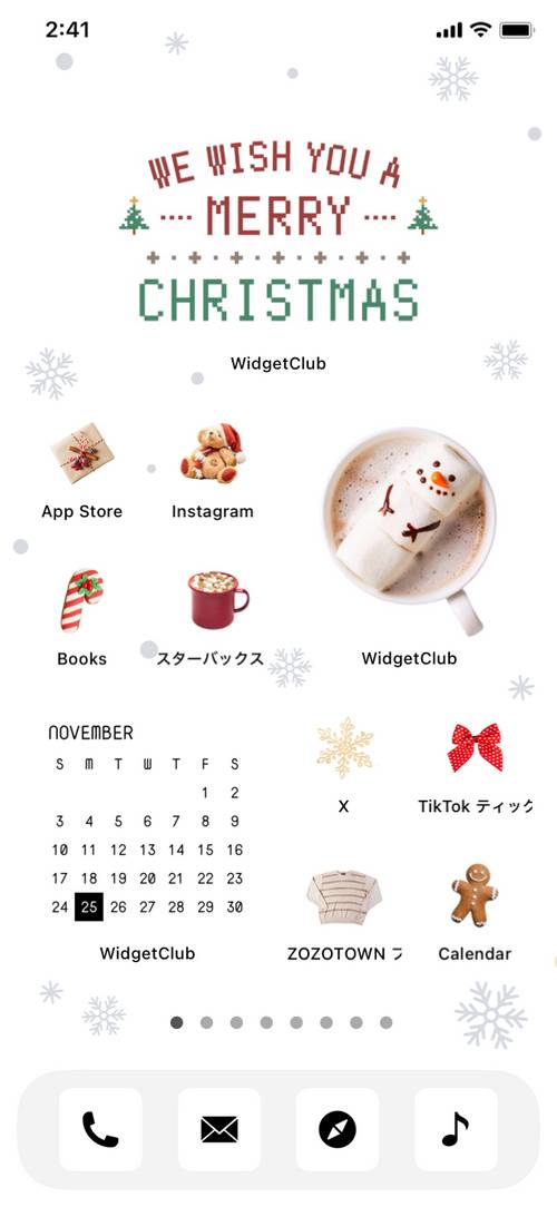 White Christmas แนวคิดหน้าจอหลัก[jpHTQi56aZZ924mxbn3f]