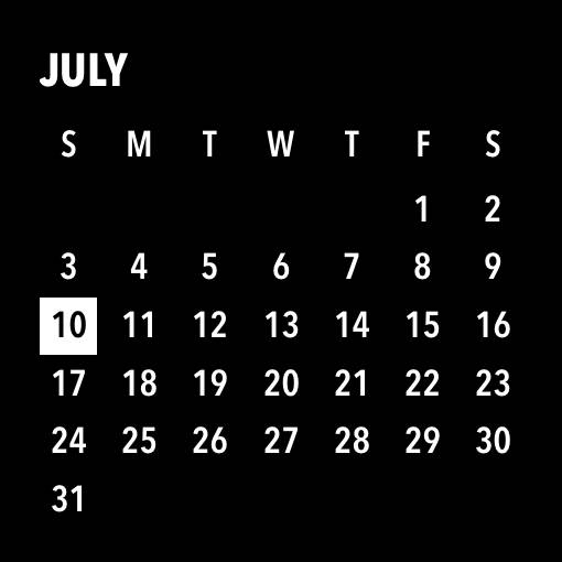 Monotone Calendar Widget ideas