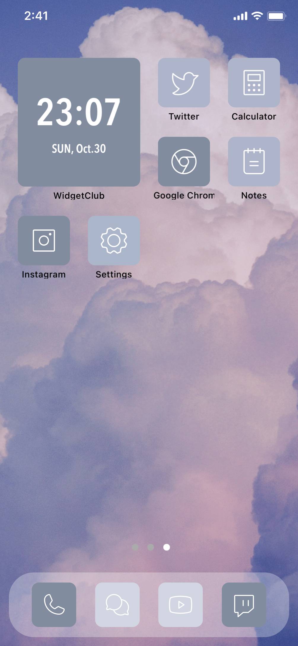blue aesthetic home screen theme💙 ホーム画面カスタマイズ