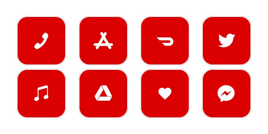 red simple iconset App Icon Pack