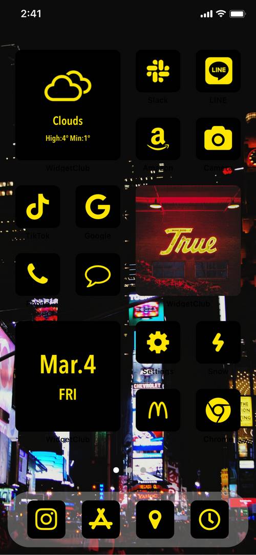 Neon yellow views home screen kit Pomysły na ekran główny[RuM0KuKIcmOYfMekDlSl]