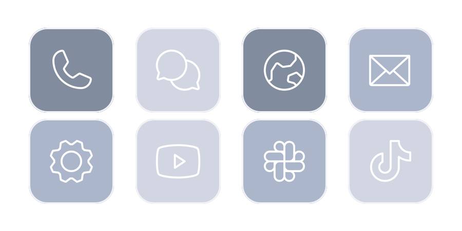 Blue simple icons App Icon Pack[ftrjrjnasN2PKCTWRgZs]