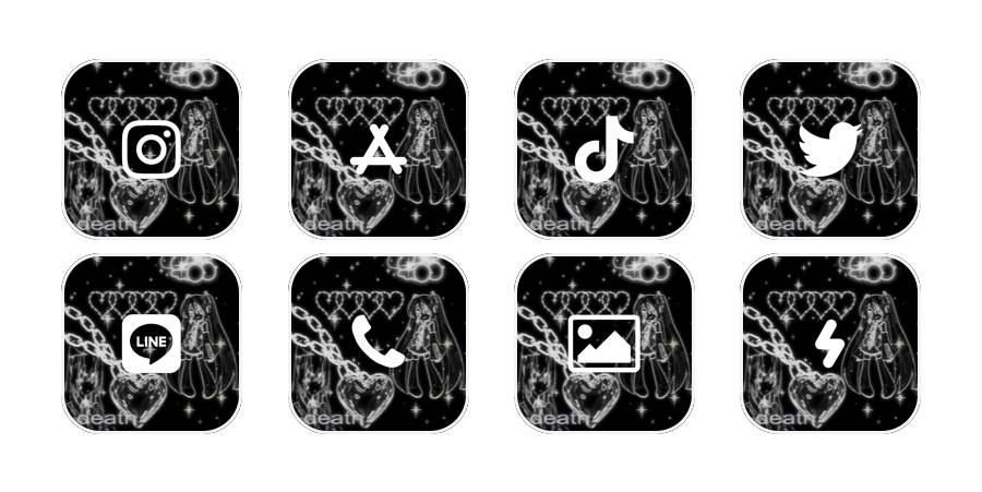 Sötét App Icon Pack[DdS3XHMFMBwxQKNS4Fc0]