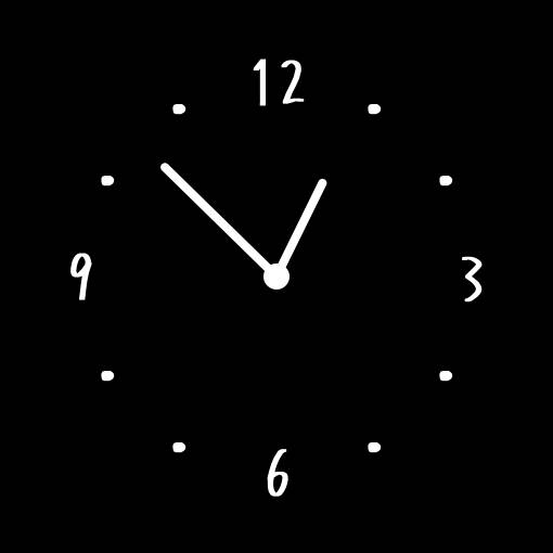 時計・黒Годинник Ідеї для віджетів[XzYRFHko22tthAvNtM9D]