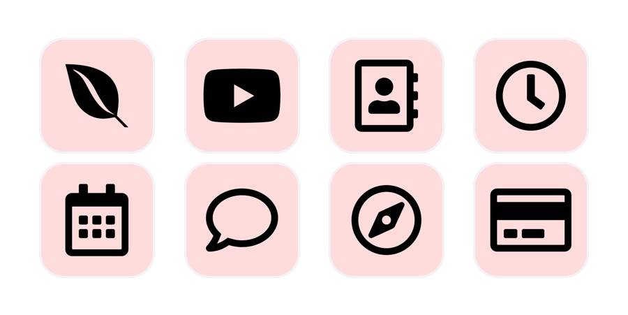 pink and black 2 Pacote de ícones de aplicativos[iC2Ok7ARP0CT7Go19oQG]