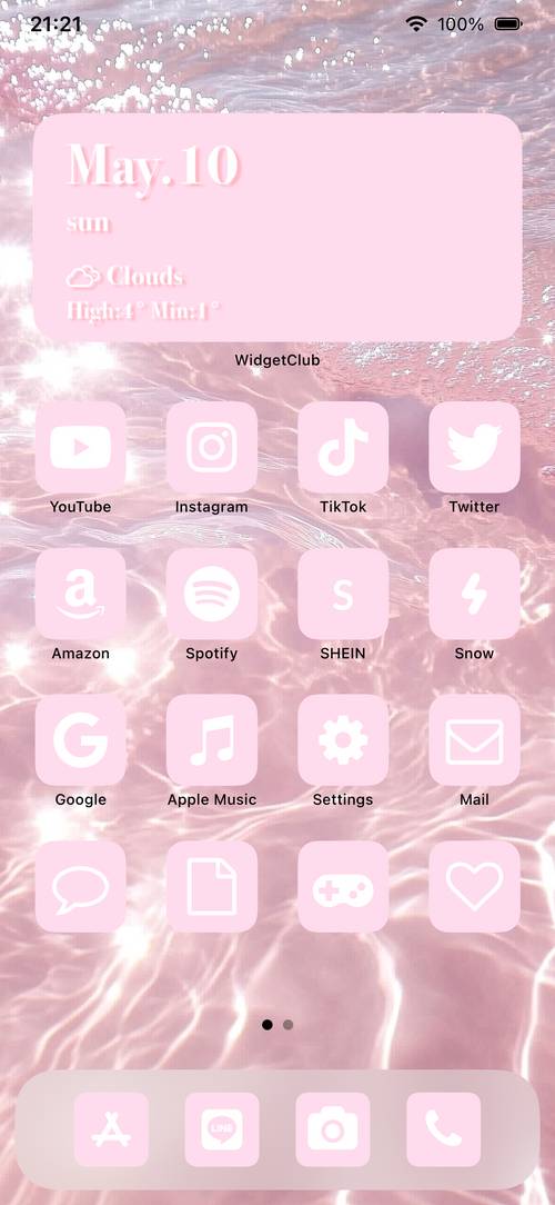 ピンク💗🎀🫧ホーム画面カスタマイズ[ieCNpvzohPGZX7hij6QK]