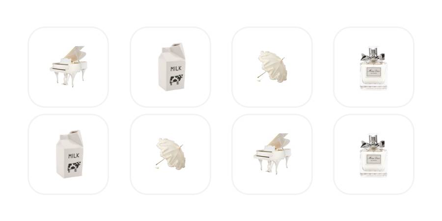 Blanc Pack d'icônes d'application[kk3eDiscv5bmnYg833as]