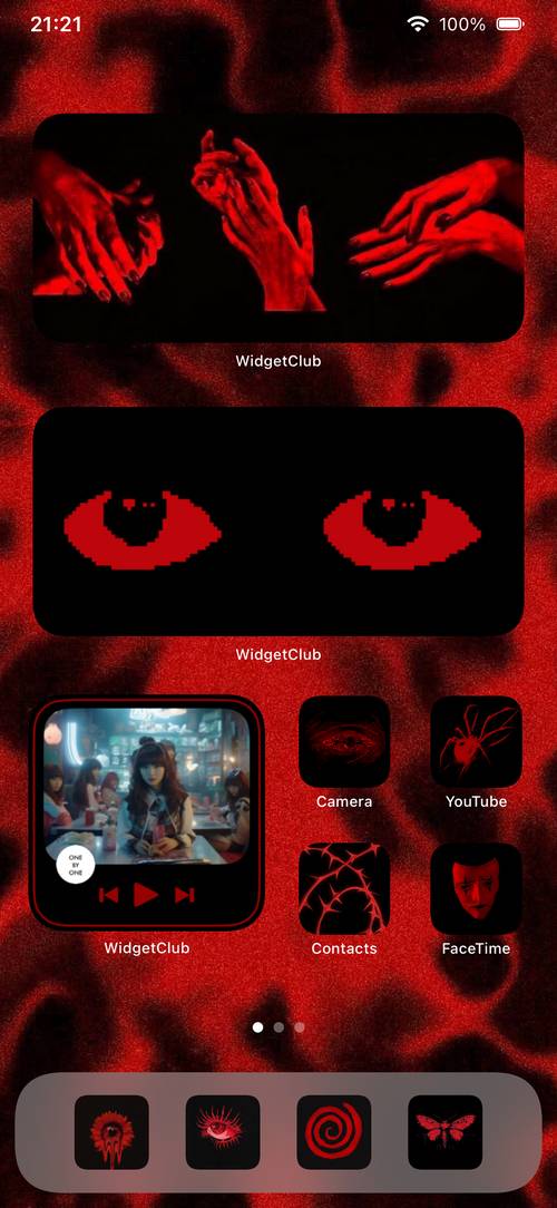Dark red Home Screen ideas[IidvVav0r5REAZRaqFN4]