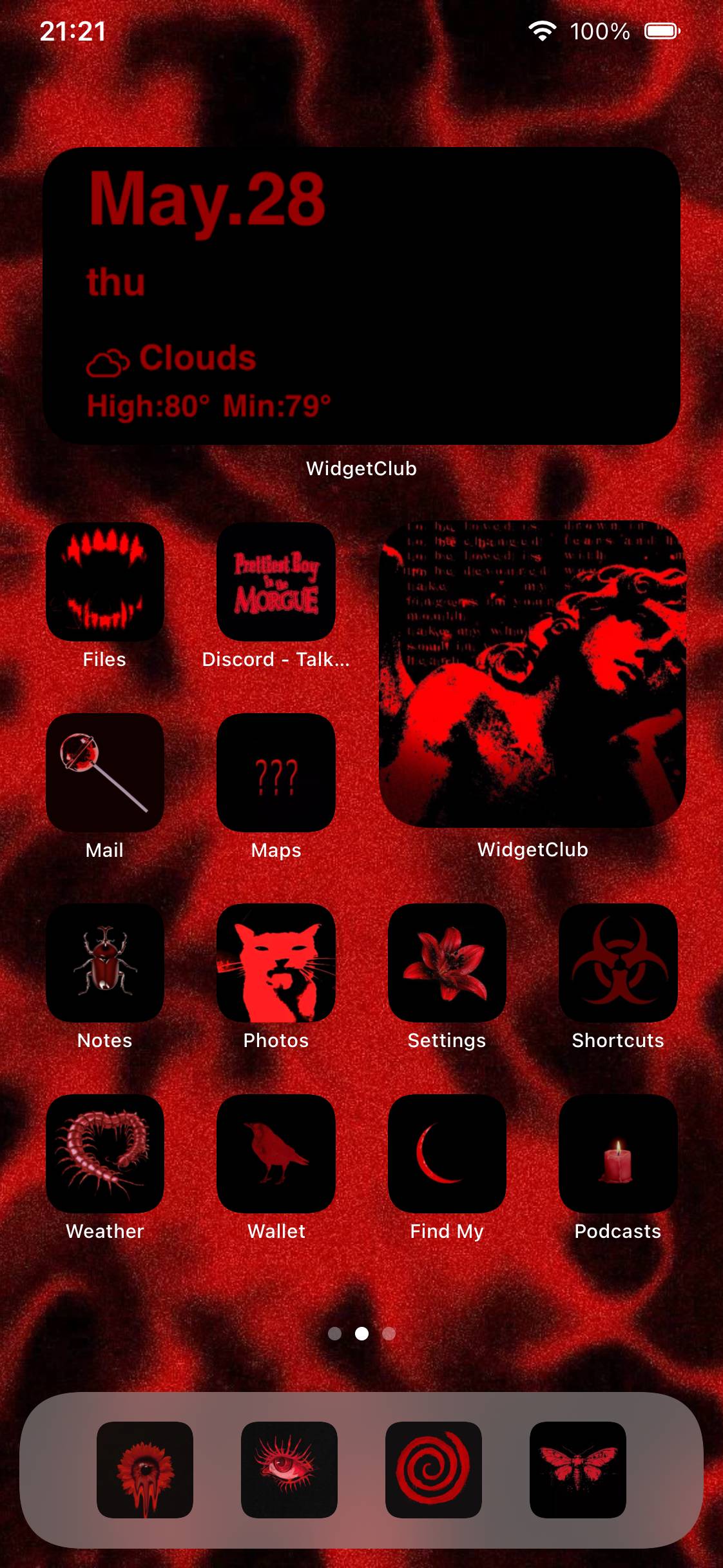 Dark redHome Screen ideas[IidvVav0r5REAZRaqFN4]