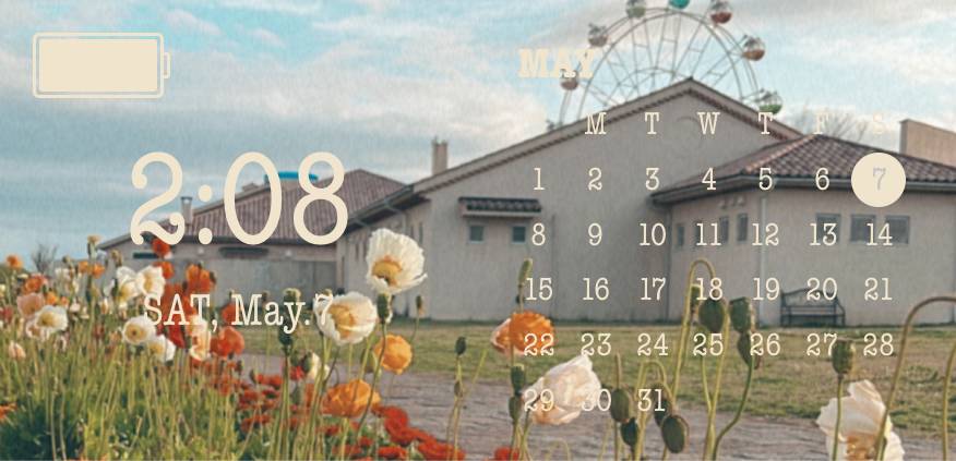 flower Calendar Idei de widgeturi[lNDdWZrffLbeitHEgBYi]
