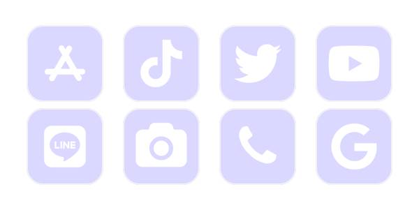 💜紫のアイコン💜 Balík ikon aplikácií[yZEUAGlmUTrcvlMfcjyc]