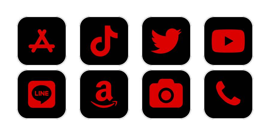 Dark Red Pacchetto icone app[Fwd7qFBlCSS0Ipze0PyC]