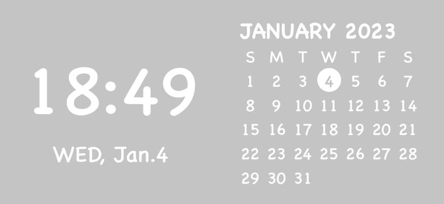 時計、カレンダー Calendário Ideias de widgets[2y8nsGXivda8NXdt9laX]