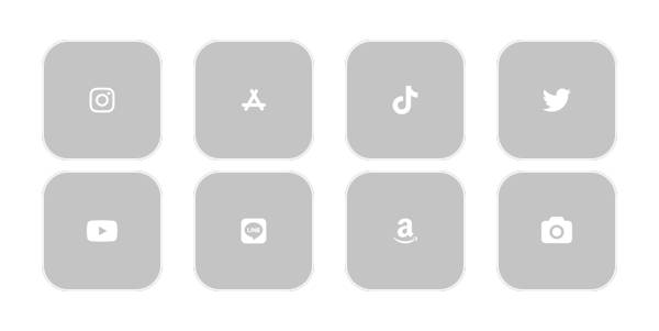 モノトーン- ̗̀🤍🖤 ̖́- Paquete de iconos de aplicaciones[tNUGu0QPo2nHVmaKmTdJ]