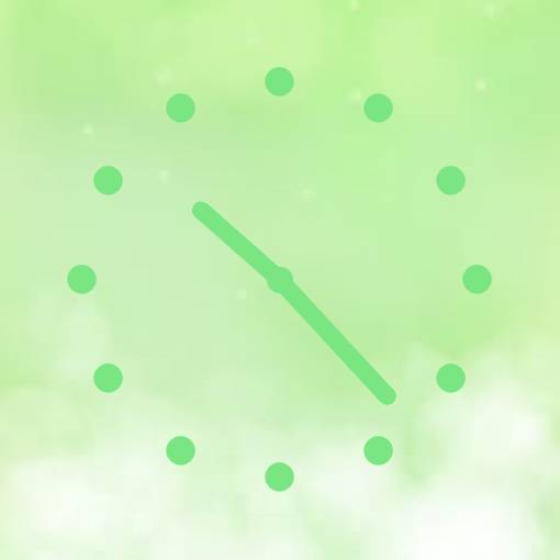 Green Clock Widget ideas[7S7w33dxjxCfnoobx4HN]