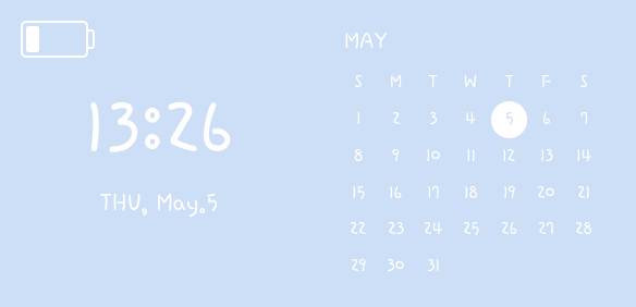Light blue Kalendář Nápady na widgety[tanwWHWmTsRvQOqF1Pxz]