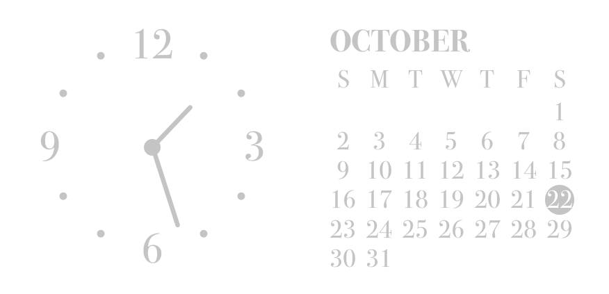 Clock＆Calendar(white)Reloj Ideas de widgets[cq9Oto1UDS5USpmjLS1B]