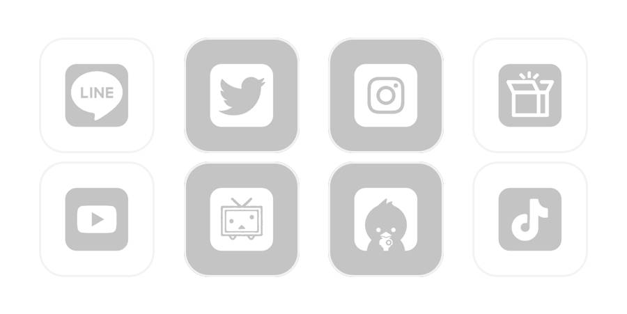 white＆gray App Icon Pack[3pM95HS4QHZbrS1YSSIo]
