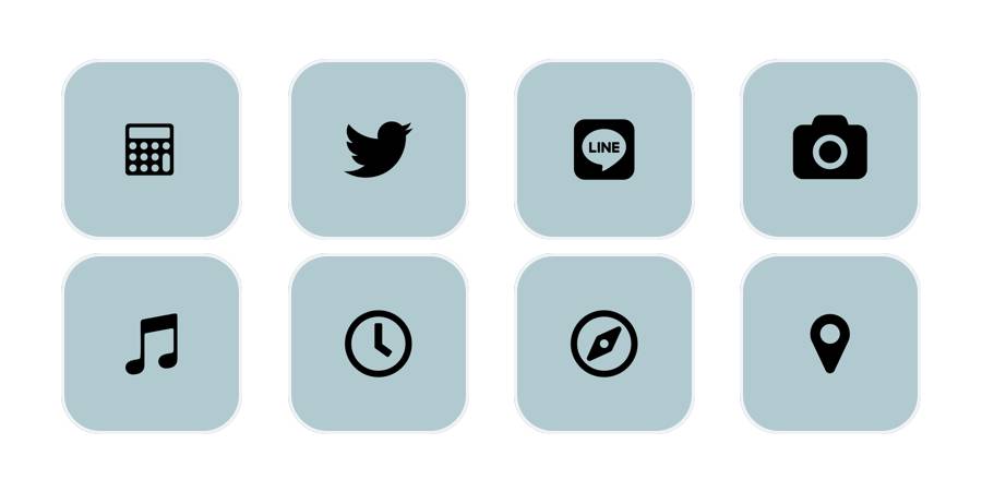 Light blue Pacchetto icone app[RKIIgI040nanFDvmhBTr]
