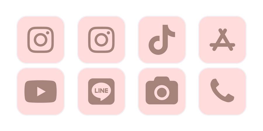 Růžový App Icon Pack[q7PuP9dG5JAxE7D4PhEr]
