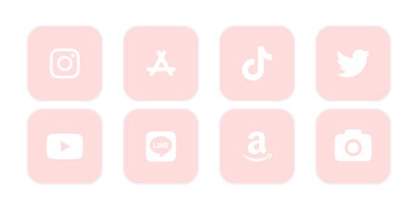 ピンクホワイト App-Symbolpaket[7XTgBK1OviB0FDhwMaU2]