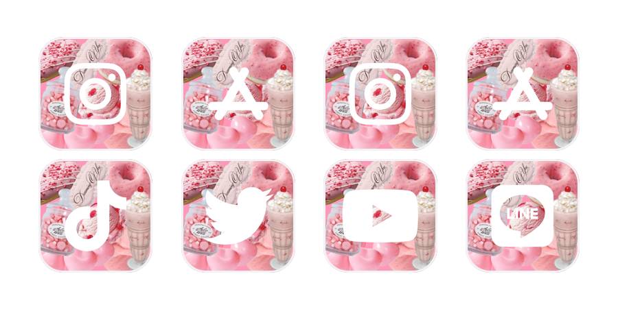 sweet pink Pacote de ícones de aplicativos[cVKfn1zfmMrSXll1IFpO]