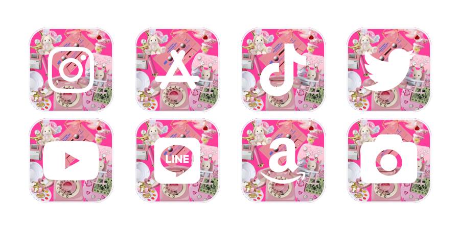 rétro pink Pacote de ícones de aplicativos[JMad9CG40pph0XXBhFKh]
