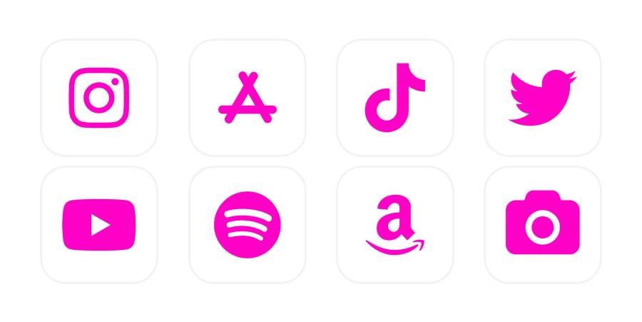 ピンク白 Pacchetto icone app[aAZPrE52ReDXRjZYHQpX]