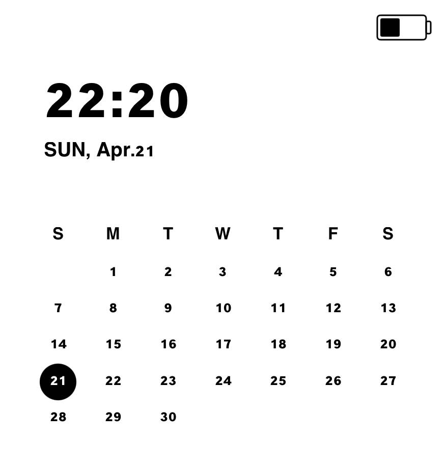 Simple Calendar Widget ideas[rUSMyxVu00nRg7Ma78pG]