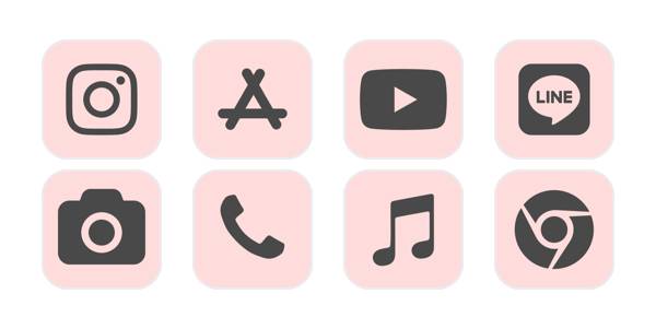 ピンク Пакет с икони на приложения[9GyITrucW9raC2frCyCl]