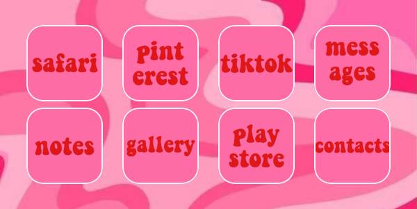 Preppy bright pink device..preppy App Icon Pack