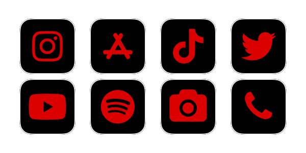 Black & Red Icons Pack d'icônes d'application[ugYFtjoErBGXdPUxNHnt]