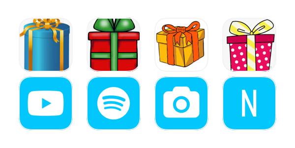 Christmas Light Blue & White Paquete de iconos de aplicaciones[2eIqNr1T3UTyXVxbKFUb]